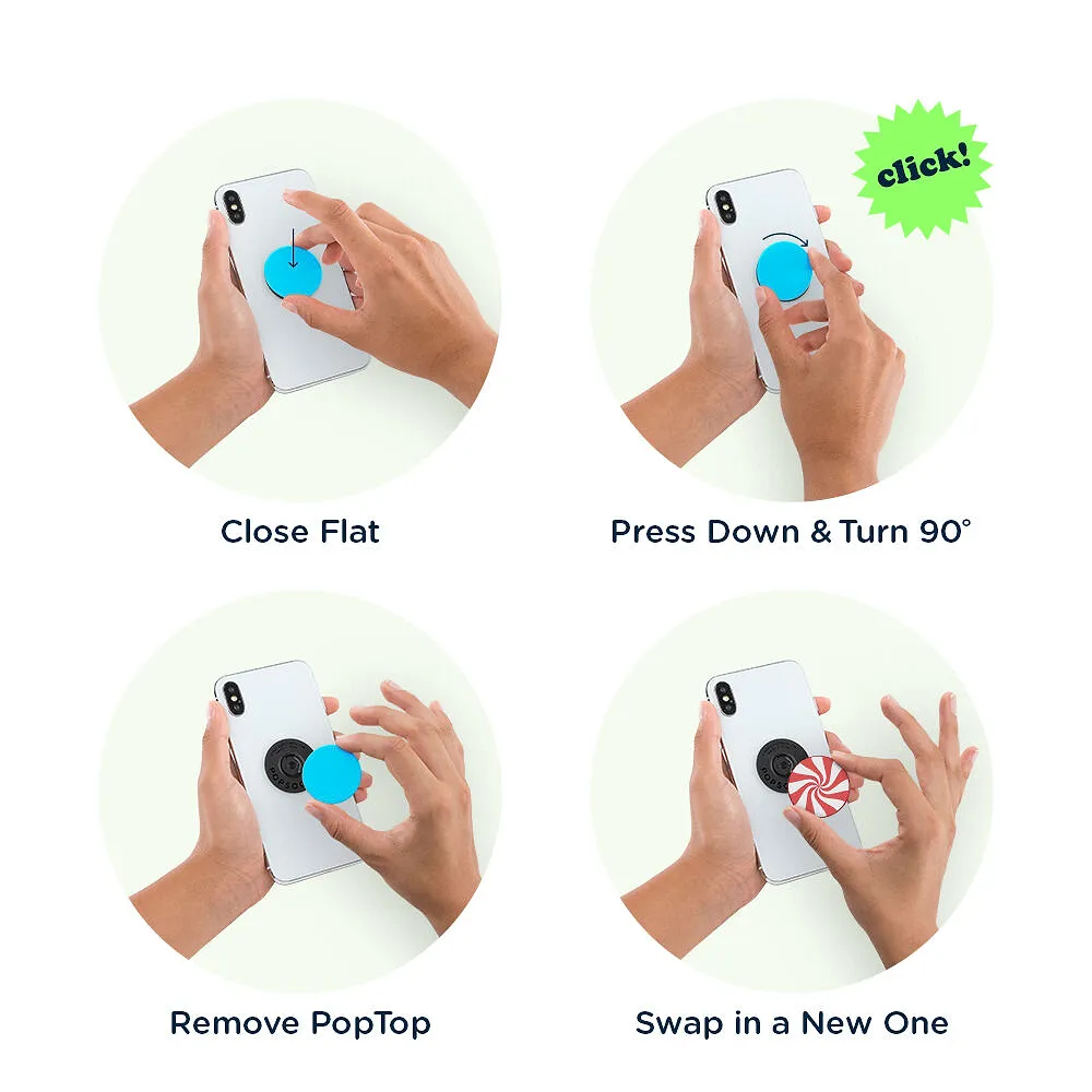 Backspin Aluminum Peppermint — Adhesive PopGrip
