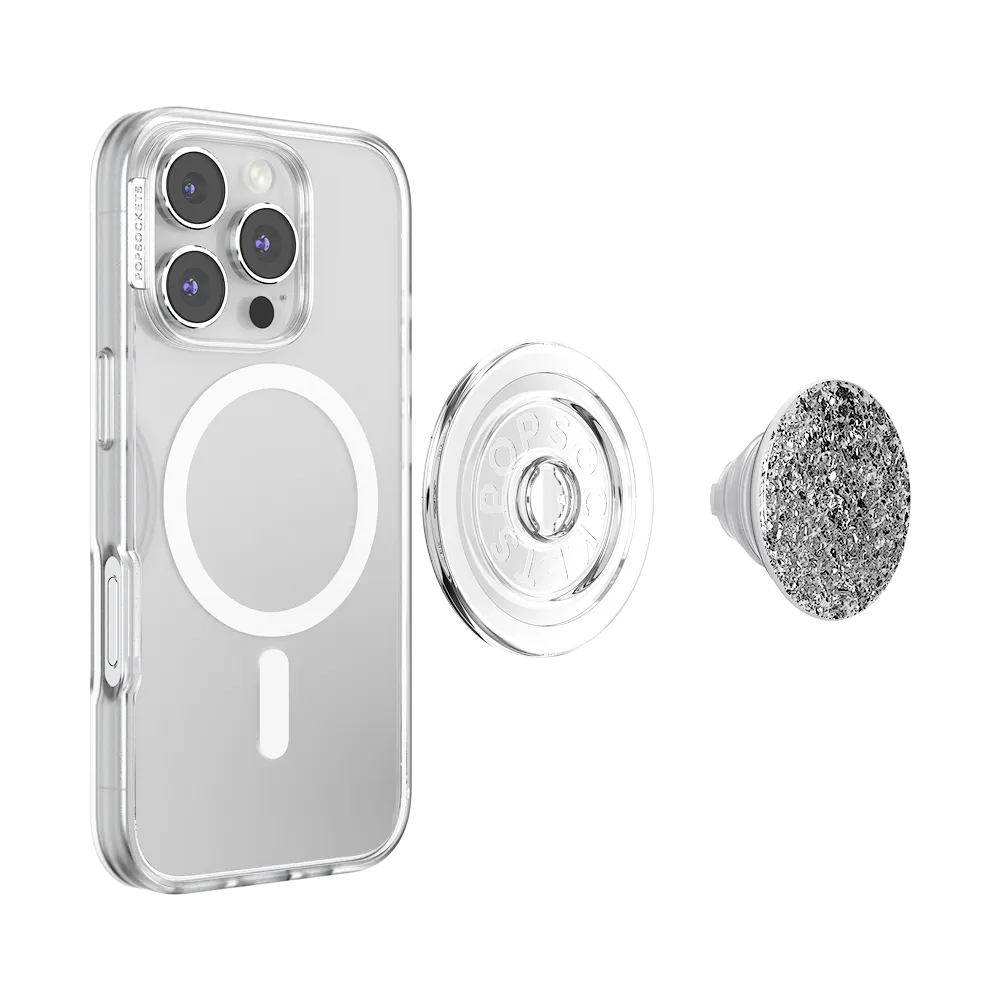 Confetti Foil Silver — MagSafe PopGrip