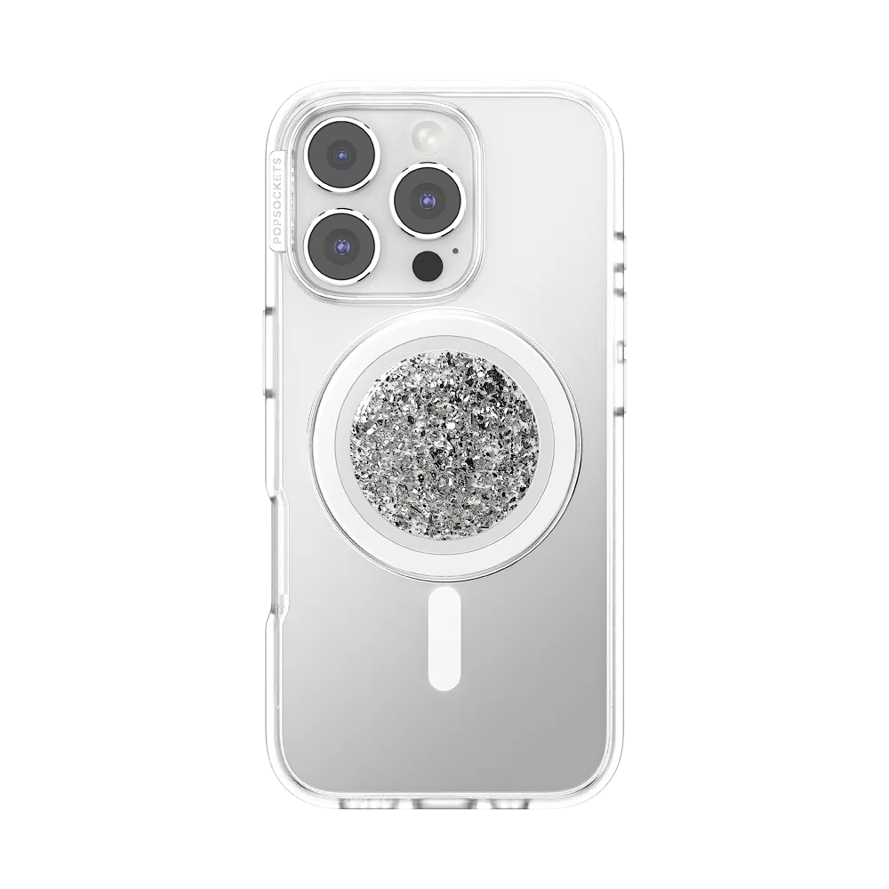 Confetti Foil Silver — MagSafe PopGrip