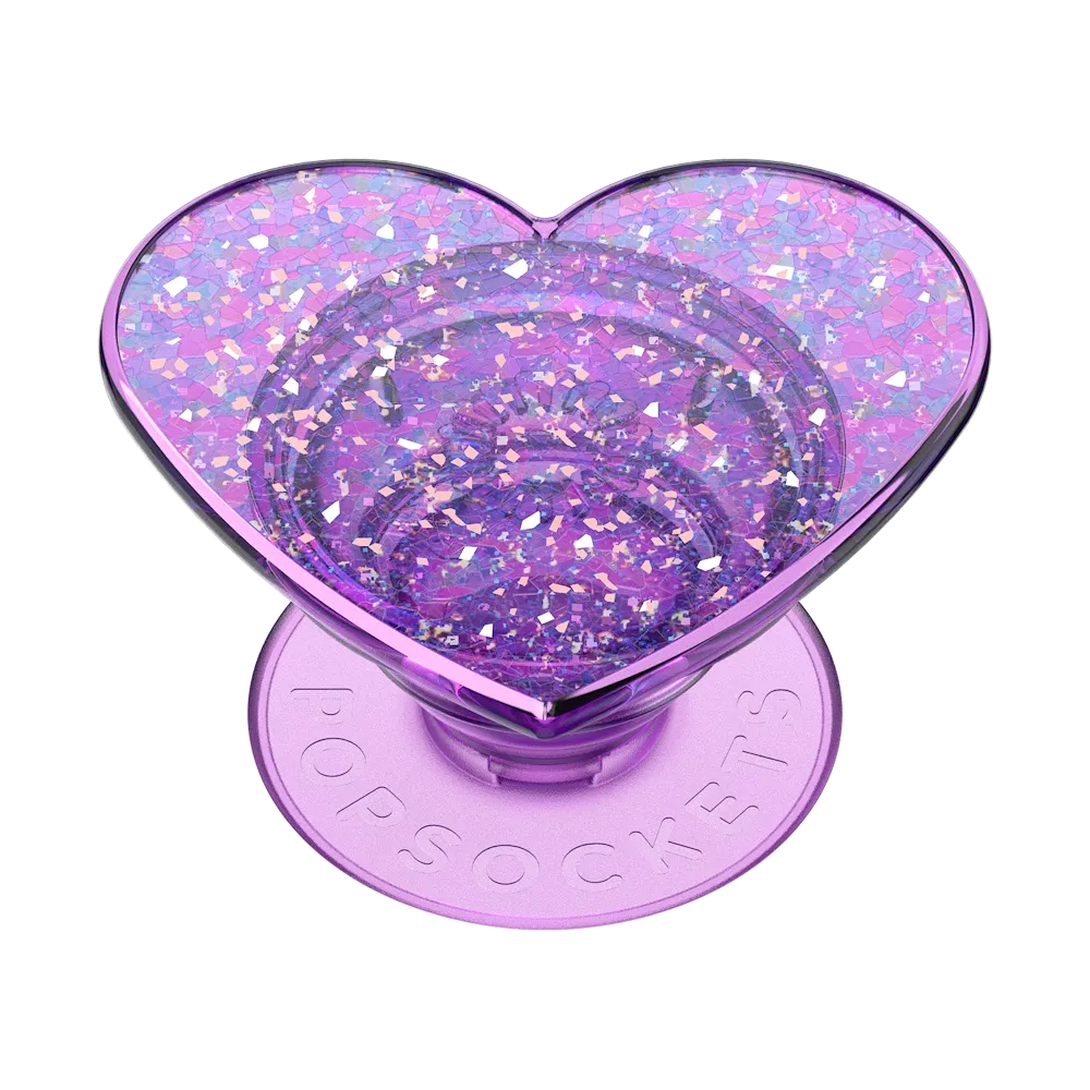 Iridescent Confetti Dreamy Heart — Adhesive PopGrip