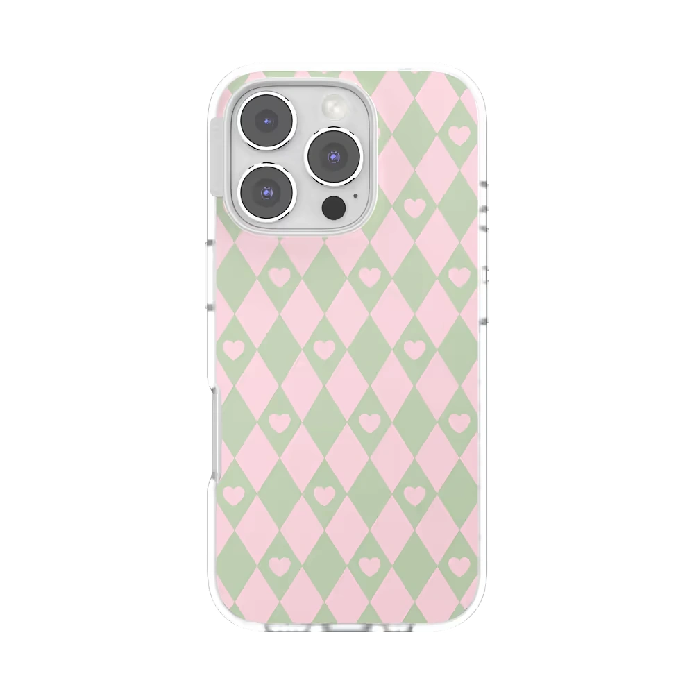 Harlequin Hearts Pink — iPhone 16 Pro MagSafe Case 1 Harlequin Hearts Pink — iPhone 16 Pro MagSafe Case