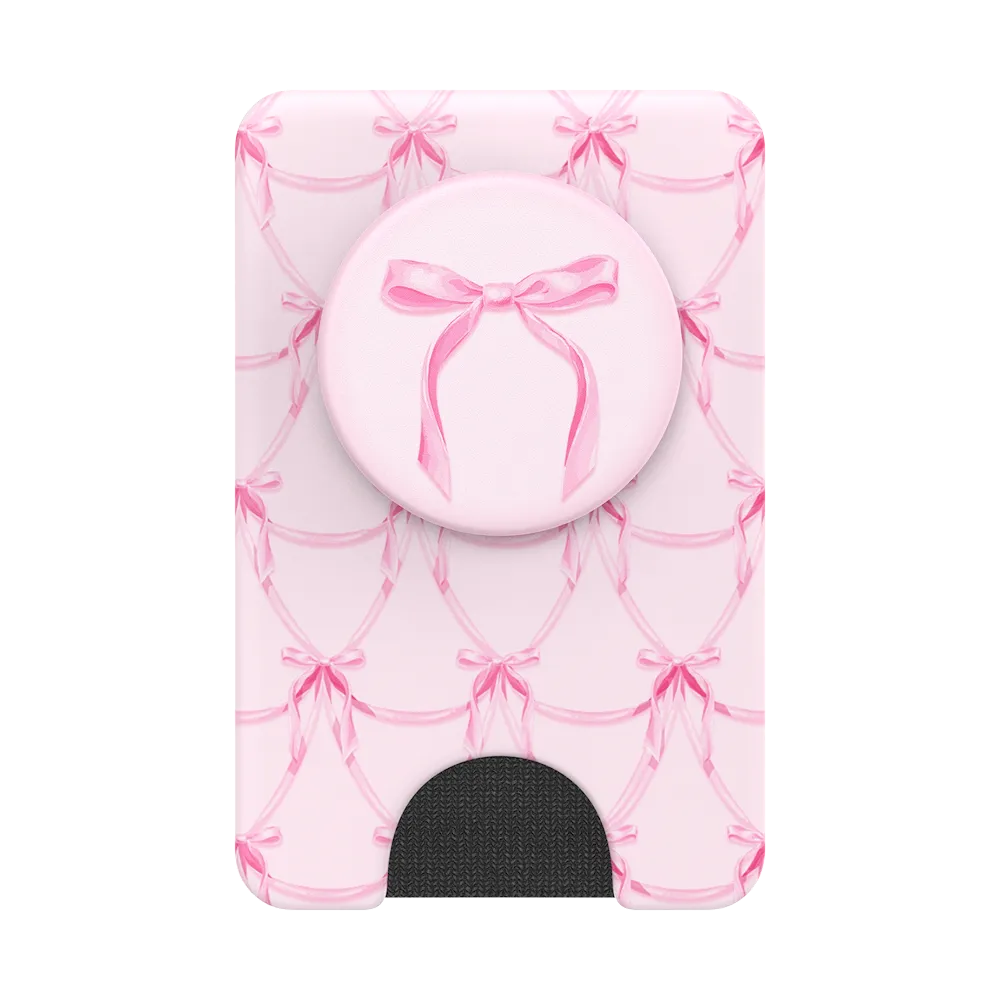 Satin Bow Blush — MagSafe PopWallet+