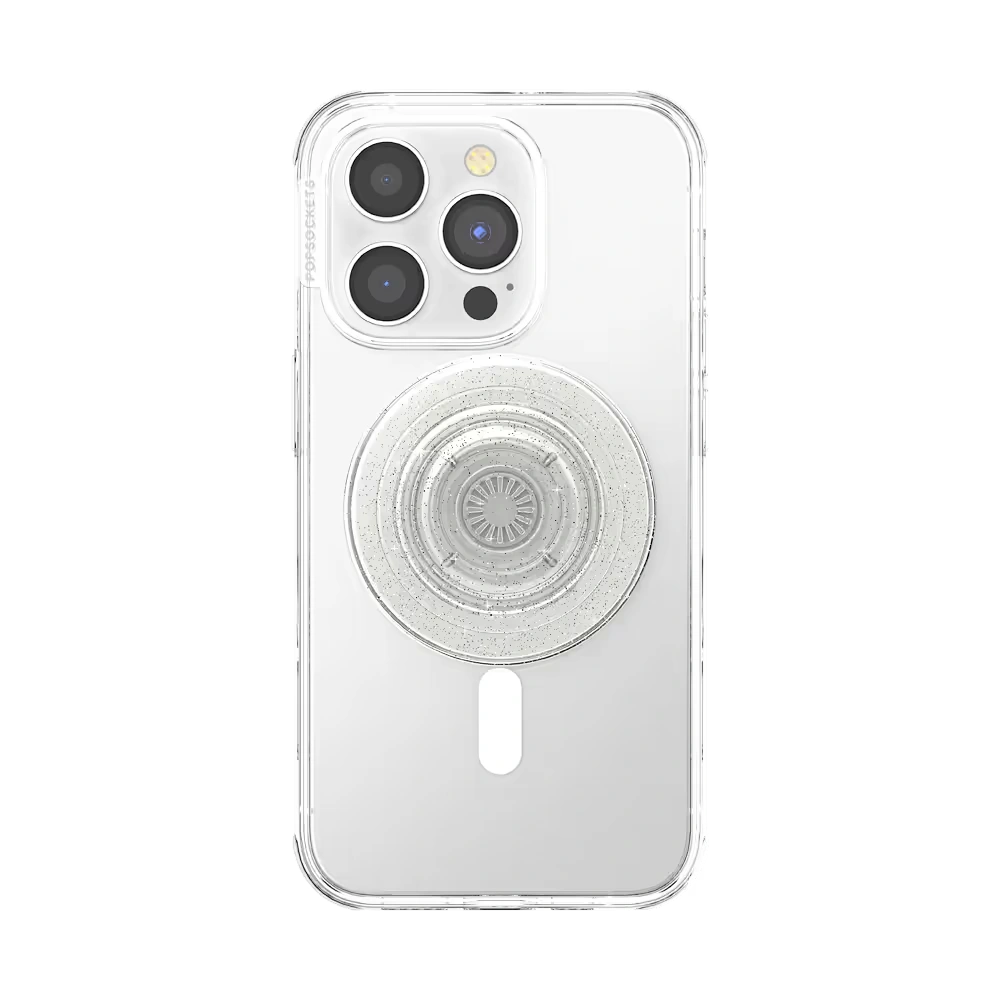 Clear Glitter — MagSafe PopGrip