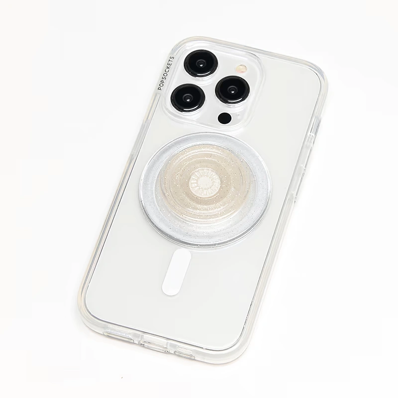 Clear Glitter — MagSafe PopGrip