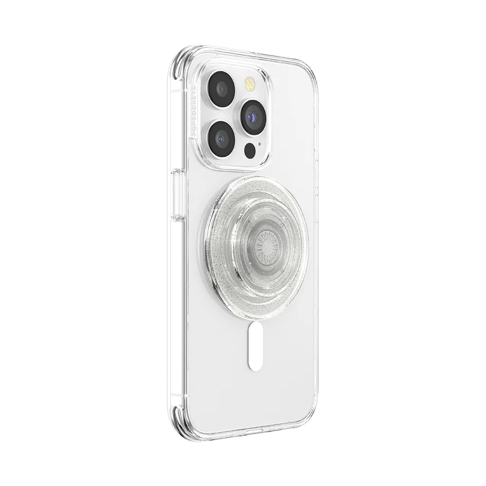 Clear Glitter — MagSafe PopGrip