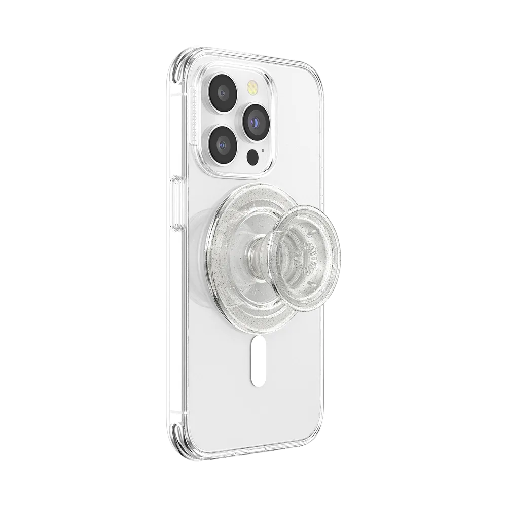 Clear Glitter — MagSafe PopGrip