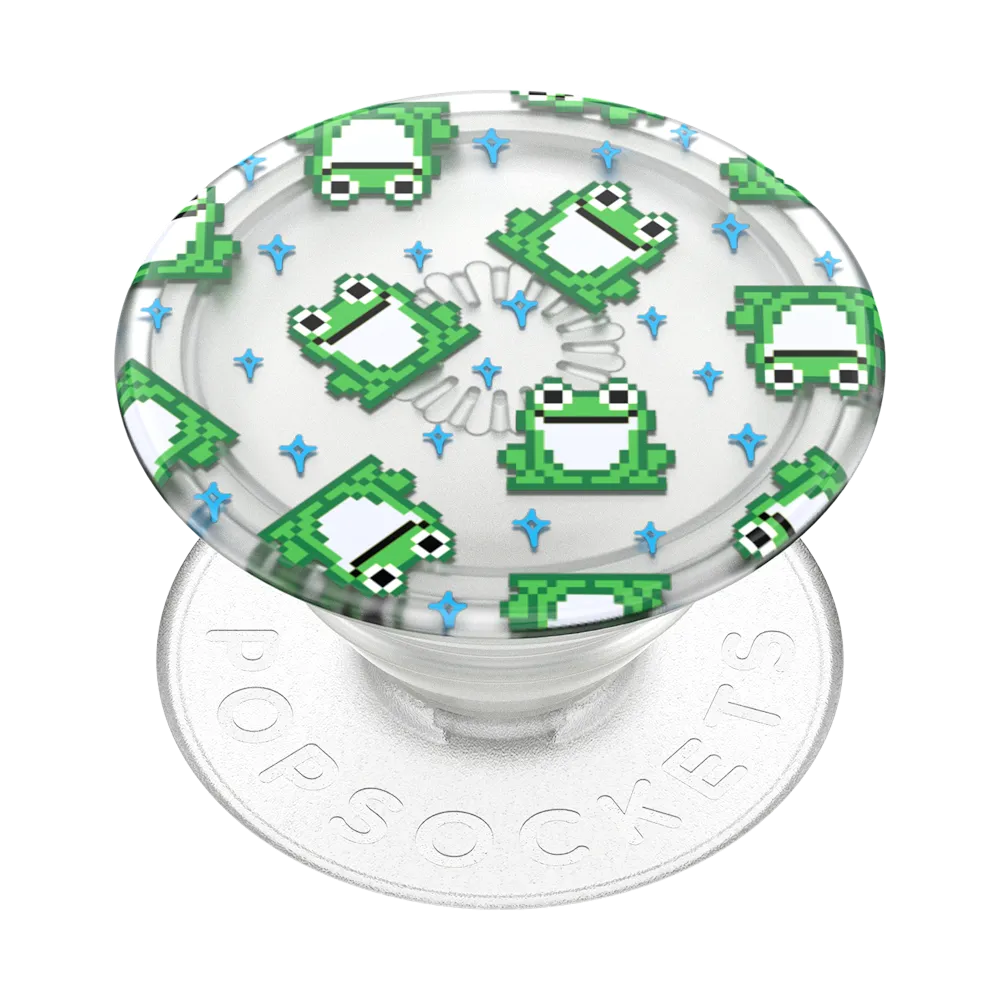 PlantCore Translucent 8 Bit Frogs — Adhesive PopGrip