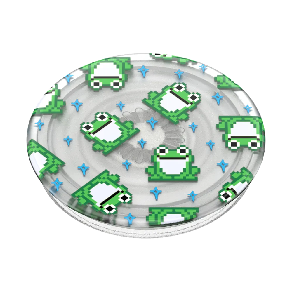 PlantCore Translucent 8 Bit Frogs — Adhesive PopGrip