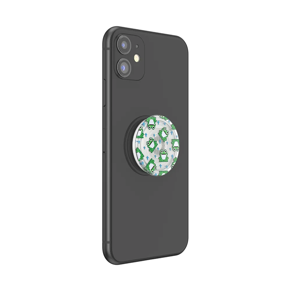 PlantCore Translucent 8 Bit Frogs — Adhesive PopGrip