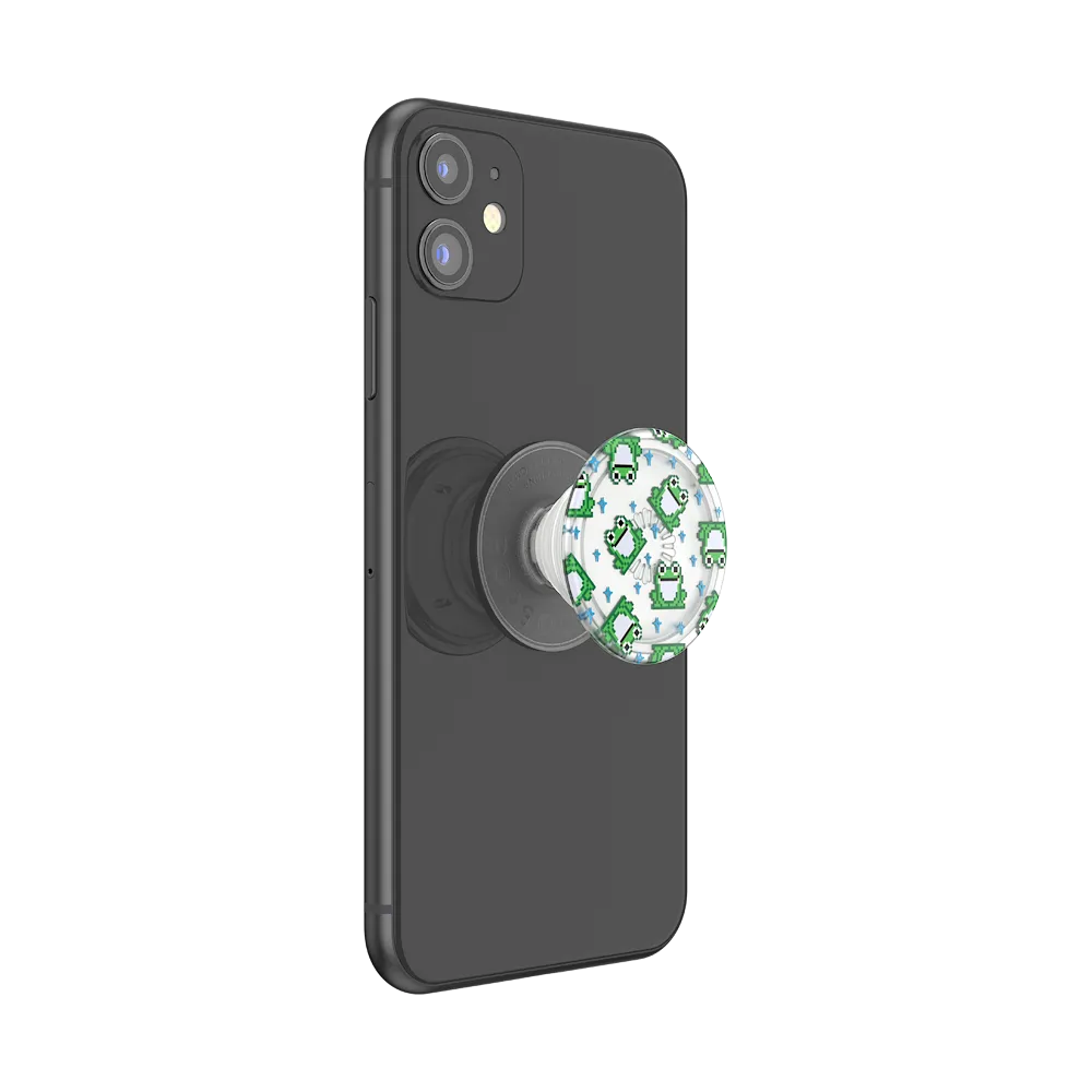 PlantCore Translucent 8 Bit Frogs — Adhesive PopGrip