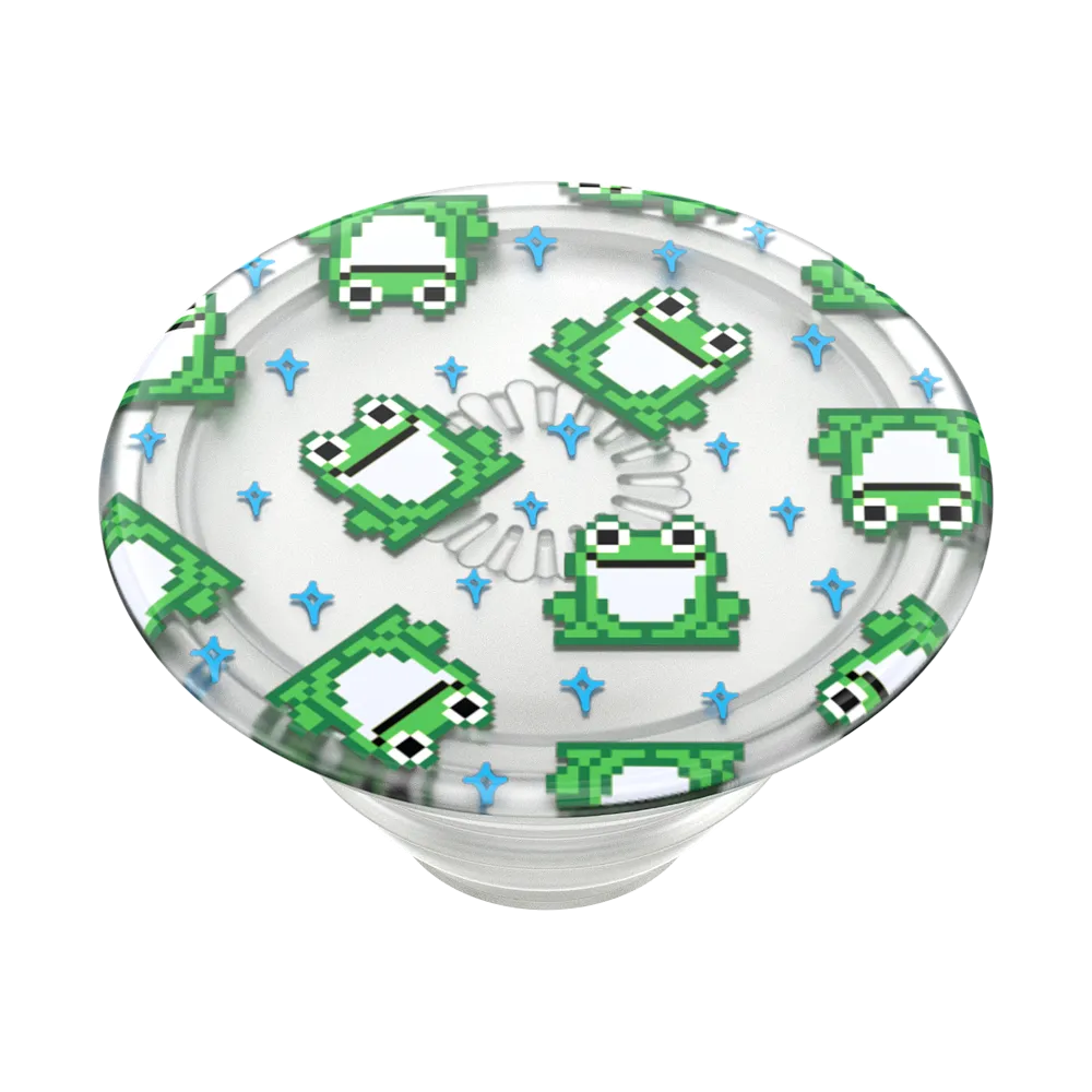 PlantCore Translucent 8 Bit Frogs — Adhesive PopGrip