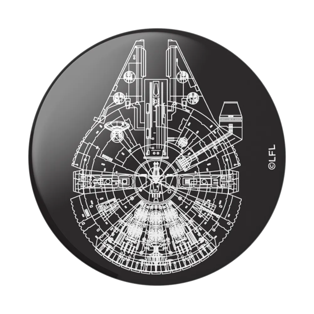 Aluminum Millennium Falcon — Adhesive PopGrip