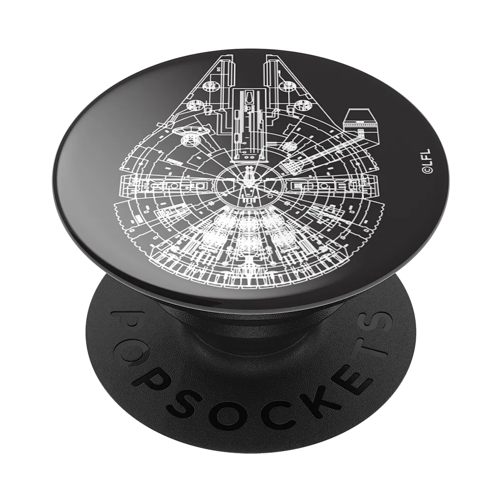 Aluminum Millennium Falcon — Adhesive PopGrip