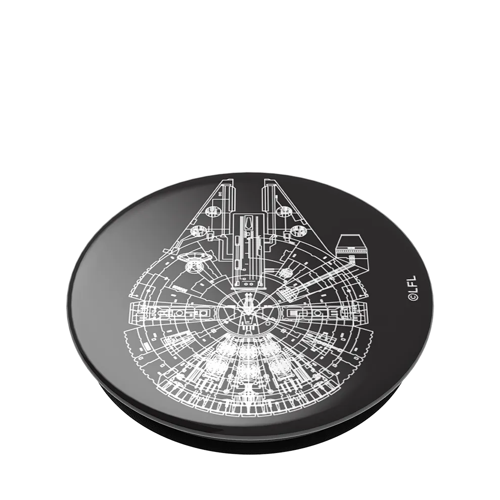 Aluminum Millennium Falcon — Adhesive PopGrip 3 Aluminum Millennium Falcon — Adhesive PopGrip