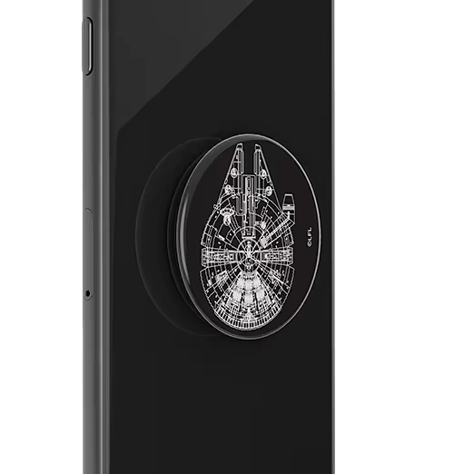 Aluminum Millennium Falcon — Adhesive PopGrip 5 Aluminum Millennium Falcon — Adhesive PopGrip