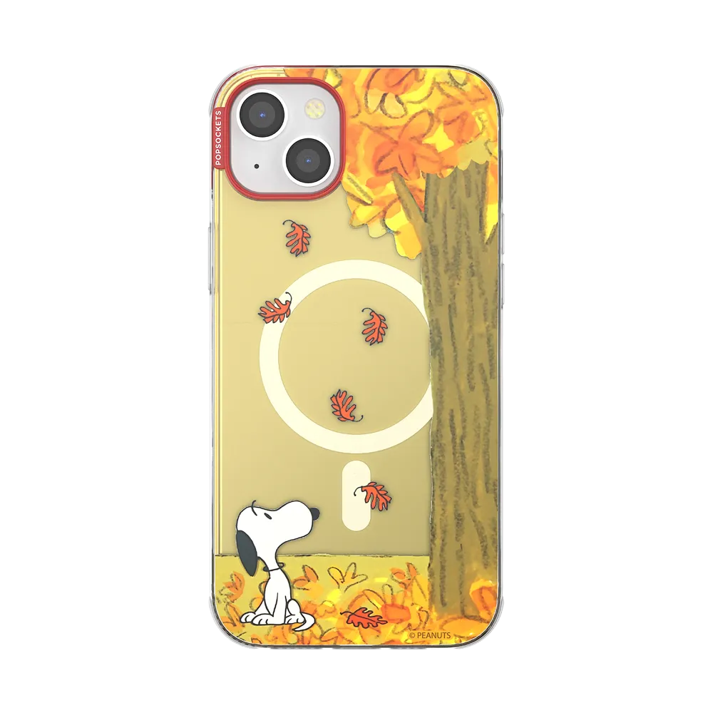 Snoopy in Fall — iPhone 14 Plus MagSafe Case