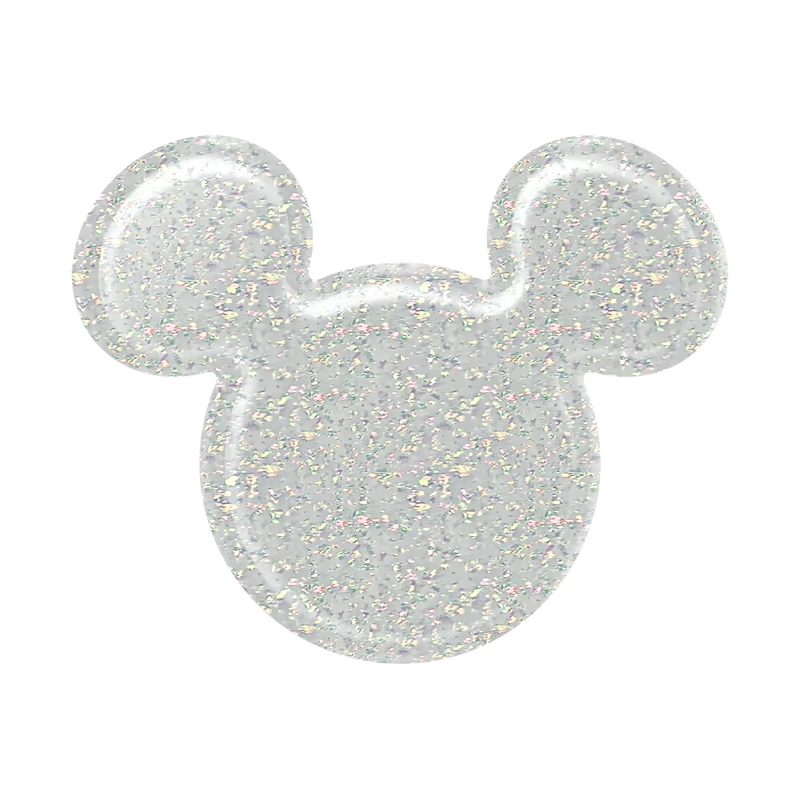 Earridescent White Glitter Mickey Mouse — Adhesive PopGrip 2 Earridescent White Glitter Mickey Mouse — Adhesive PopGrip