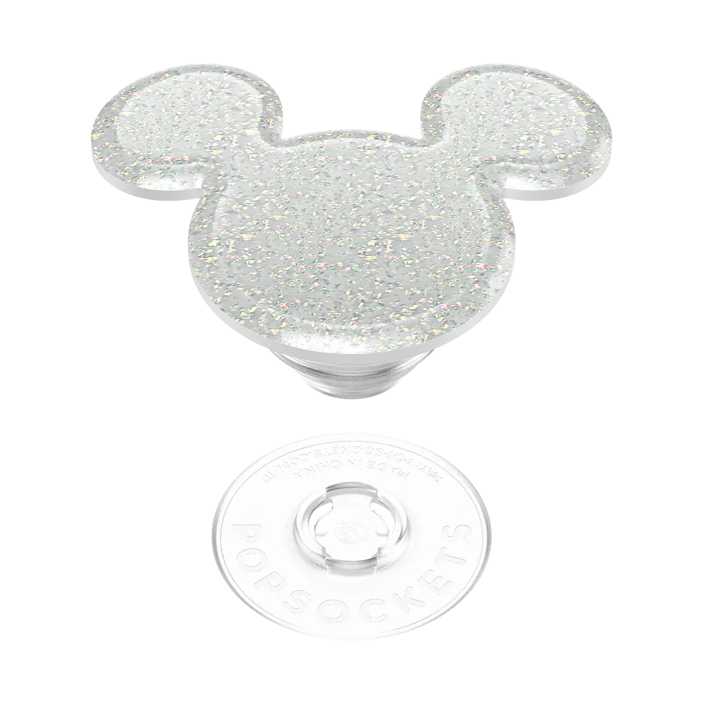 Earridescent White Glitter Mickey Mouse — Adhesive PopGrip 7 Earridescent White Glitter Mickey Mouse — Adhesive PopGrip