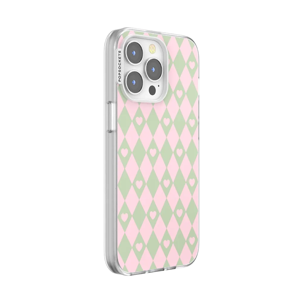 Harlequin Hearts Pink  — iPhone 13 Pro MagSafe Case