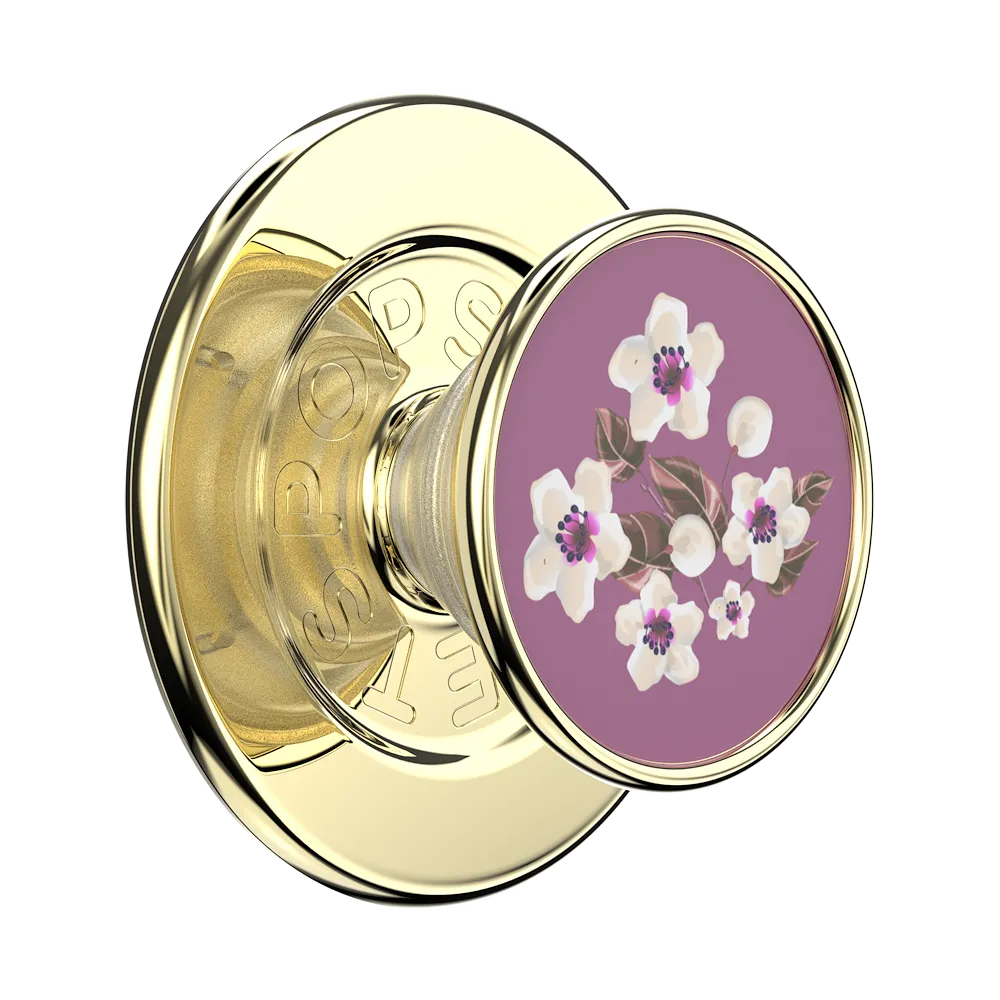 Enamel Floral Mauve — MagSafe PopGrip 1 Enamel Floral Mauve — MagSafe PopGrip