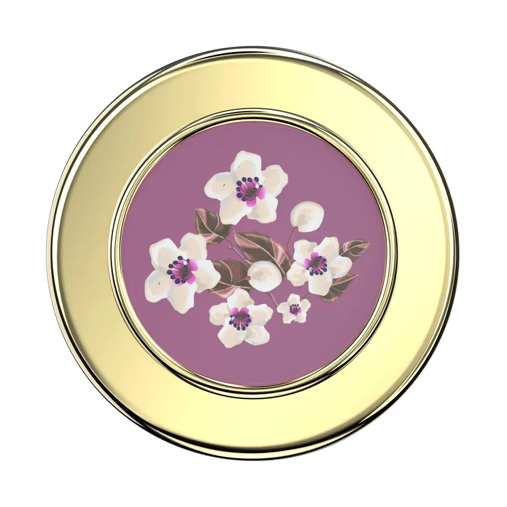 Enamel Floral Mauve — MagSafe PopGrip 2 Enamel Floral Mauve — MagSafe PopGrip