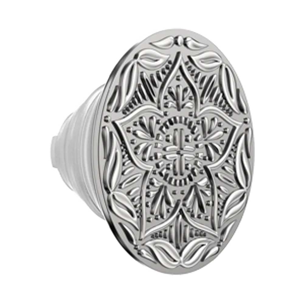 Enamel Silver Mandala — MagSafe PopGrip