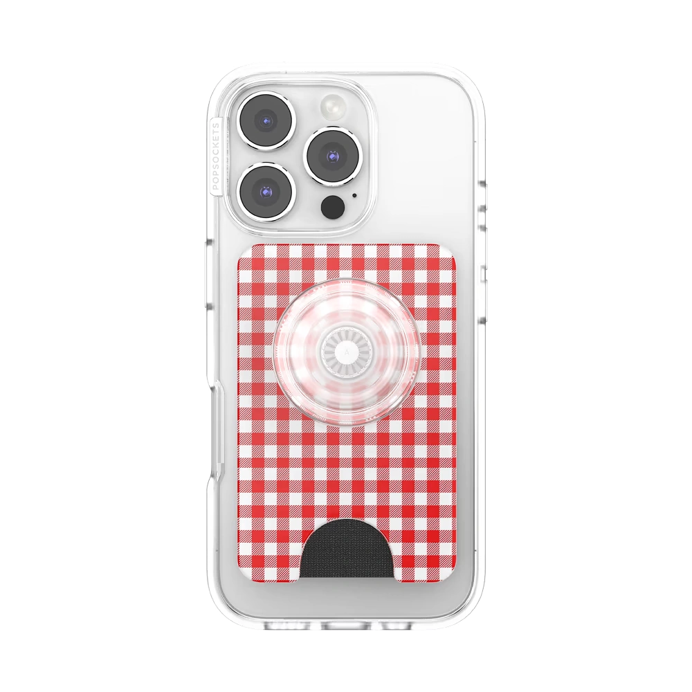 Red Gingham — MagSafe PopWallet+