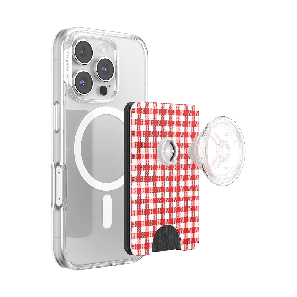 Red Gingham — MagSafe PopWallet+