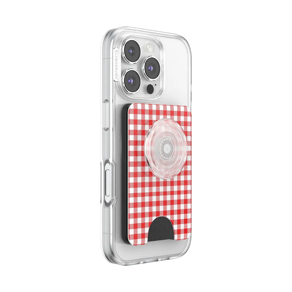 Red Gingham — MagSafe PopWallet+