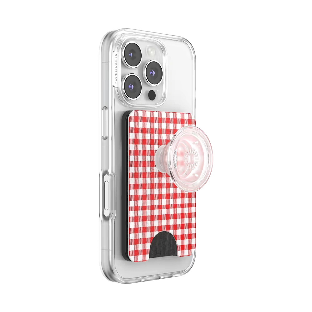 Red Gingham — MagSafe PopWallet+