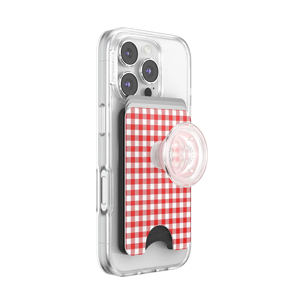 Red Gingham — MagSafe PopWallet+