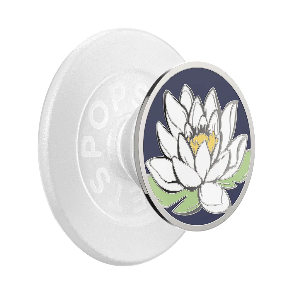 Enamel Water Lily Midnight — MagSafe PopGrip 1 Enamel Water Lily Midnight — MagSafe PopGrip