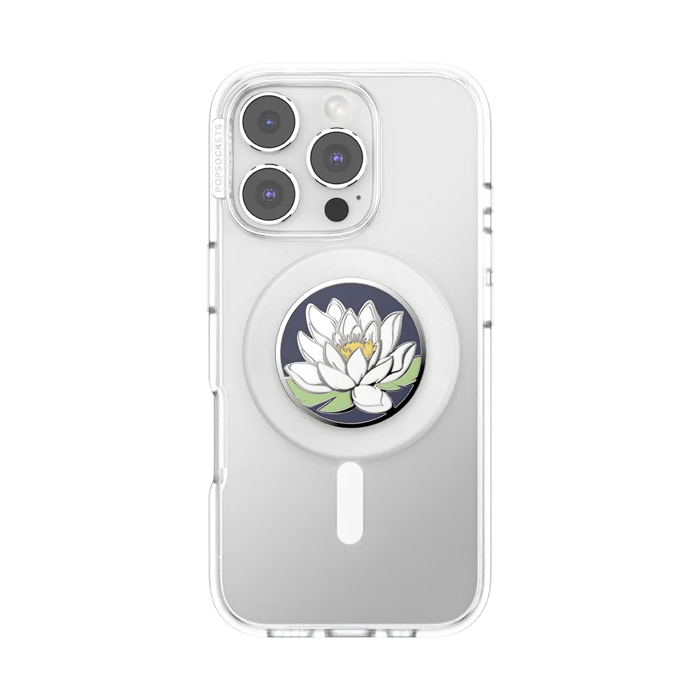 Enamel Water Lily Midnight — MagSafe PopGrip 5 Enamel Water Lily Midnight — MagSafe PopGrip