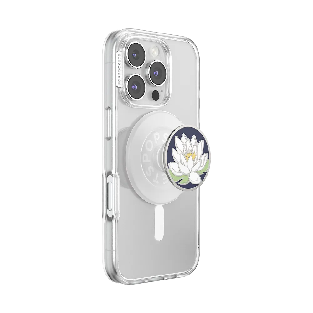 Enamel Water Lily Midnight — MagSafe PopGrip 8 Enamel Water Lily Midnight — MagSafe PopGrip
