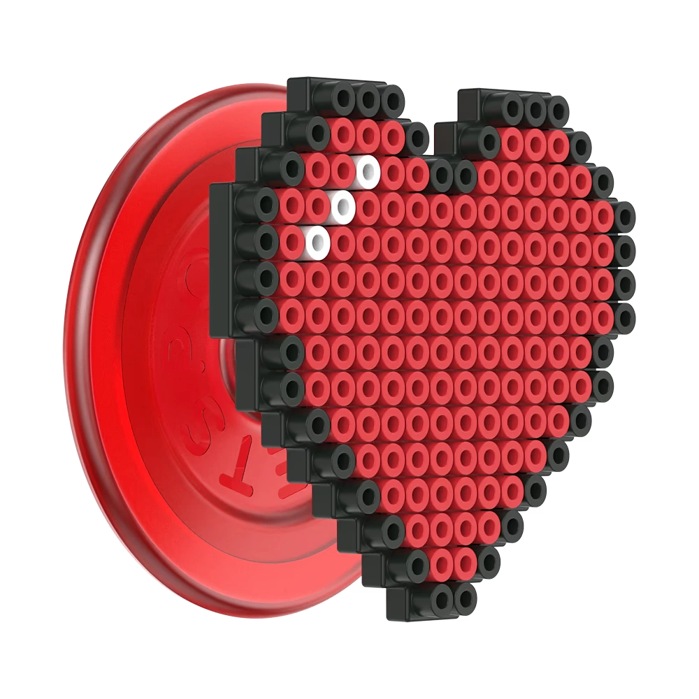 PopOut Heart 8 Bit — MagSafe PopGrip