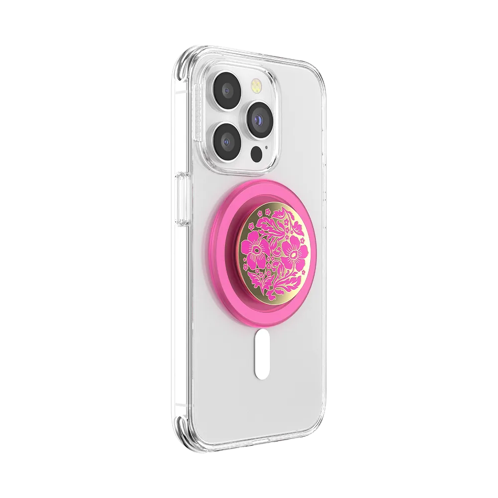 Enamel Lace Hot Pink — MagSafe PopGrip