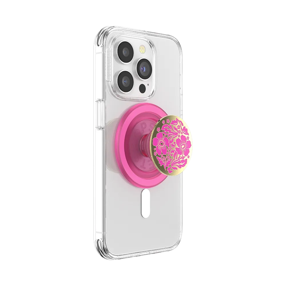Enamel Lace Hot Pink — MagSafe PopGrip