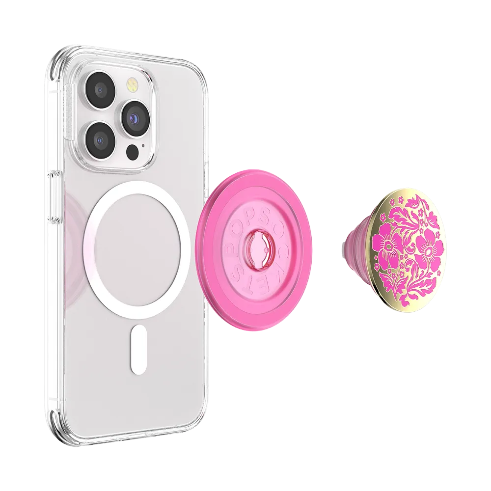 Enamel Lace Hot Pink — MagSafe PopGrip