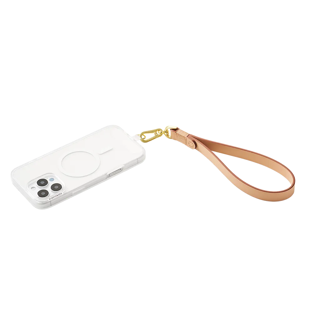 Vegan Leather Tan — Phone Wristlet 4 Vegan Leather Tan — Phone Wristlet