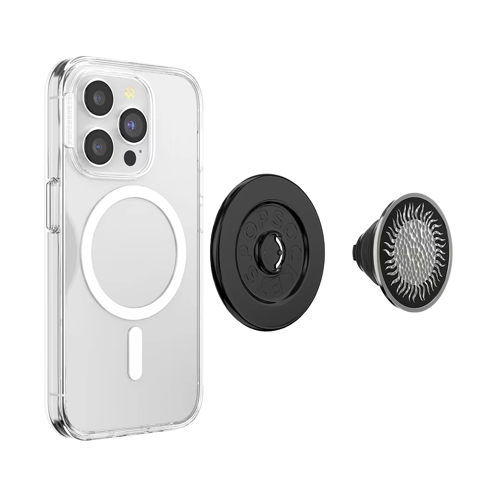 Enamel Hammered Sun Black — MagSafe PopGrip 6 Enamel Hammered Sun Black — MagSafe PopGrip