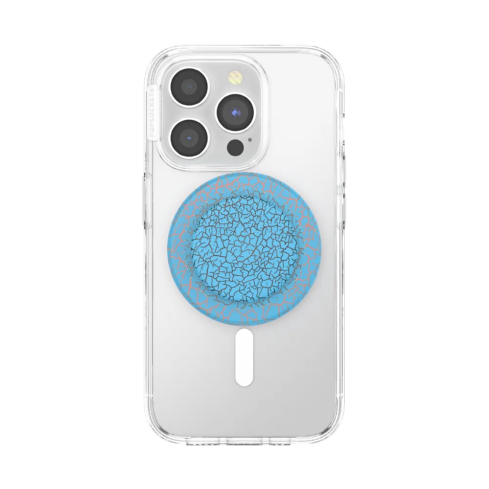 Crackle Denali Printed Orange Zest — MagSafe PopGrip