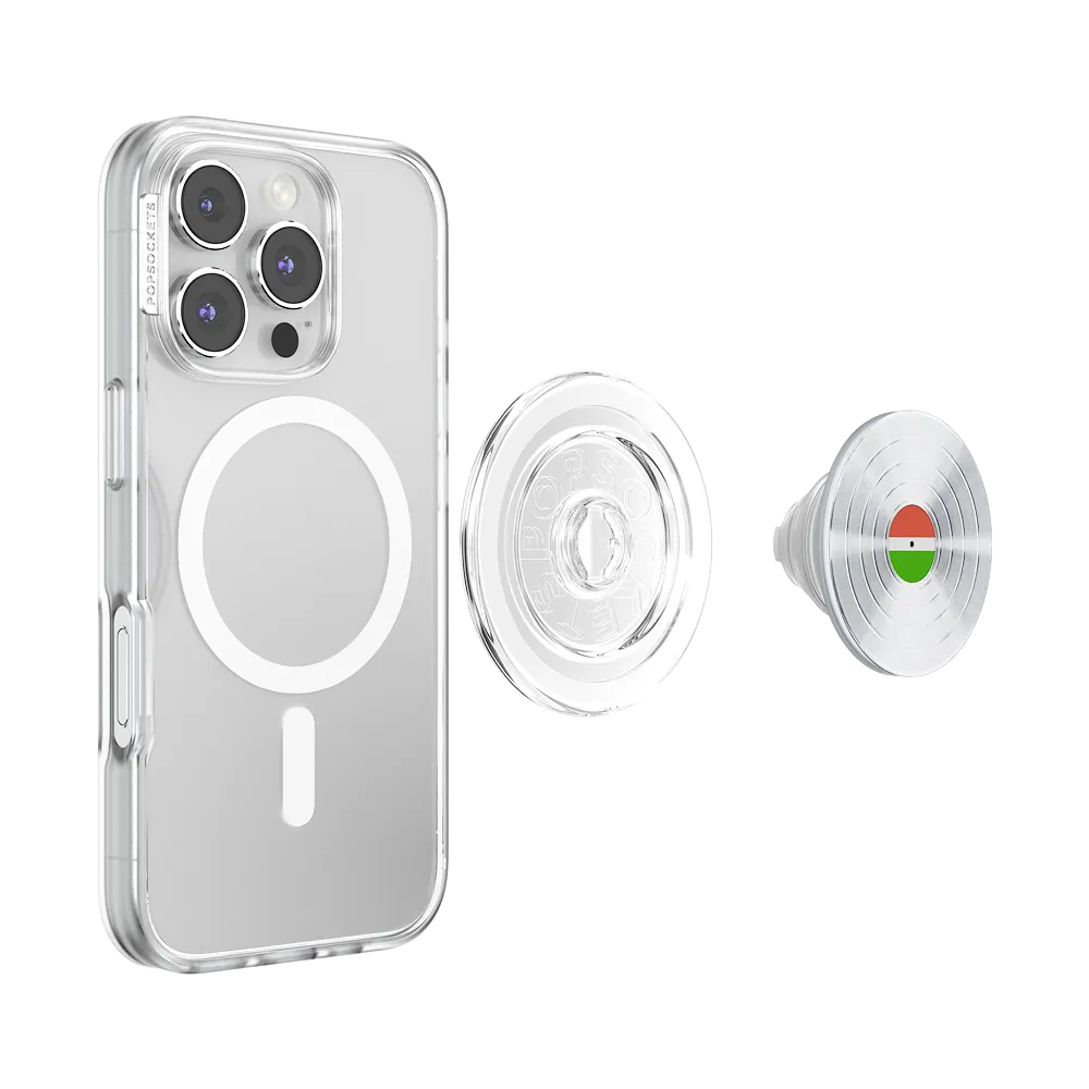 Backspin Aluminum 45rpm Silver — MagSafe PopGrip