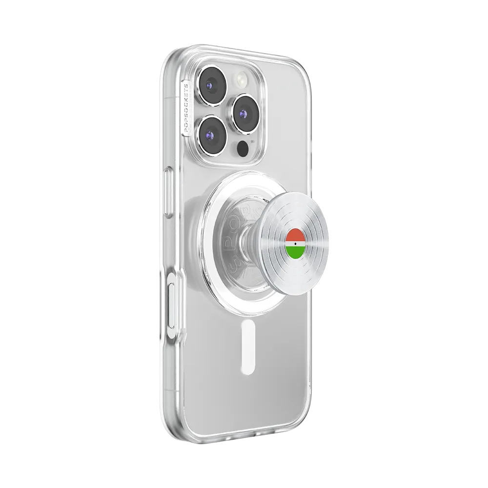 Backspin Aluminum 45rpm Silver — MagSafe PopGrip