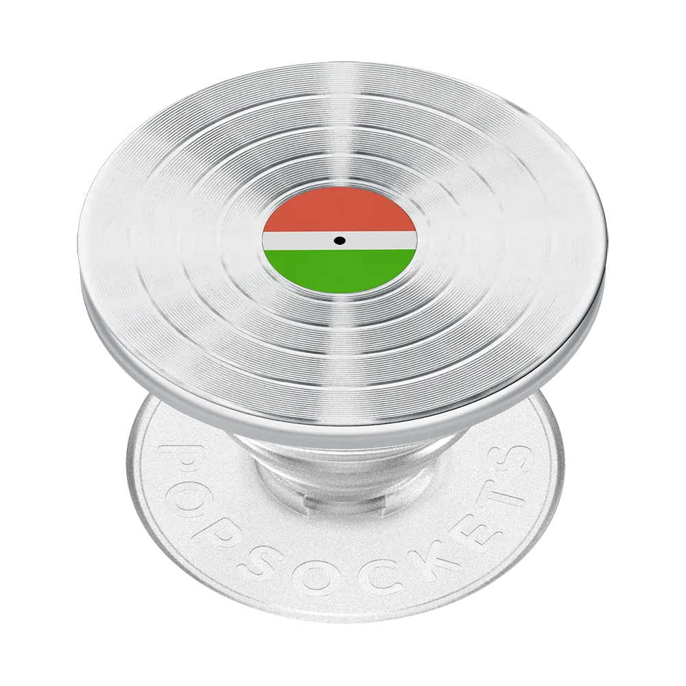 Backspin Aluminum 45rpm Silver — Adhesive PopGrip