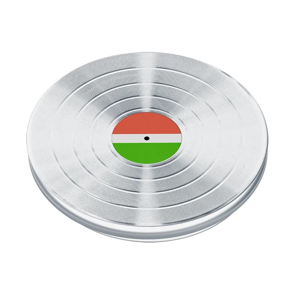 Backspin Aluminum 45rpm Silver — Adhesive PopGrip