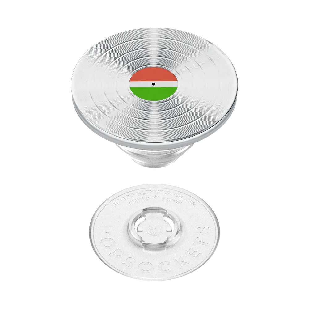 Backspin Aluminum 45rpm Silver — Adhesive PopGrip