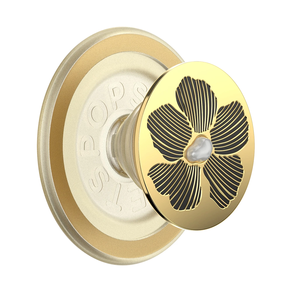 Enamel Mae Flower with Pearl — MagSafe PopGrip