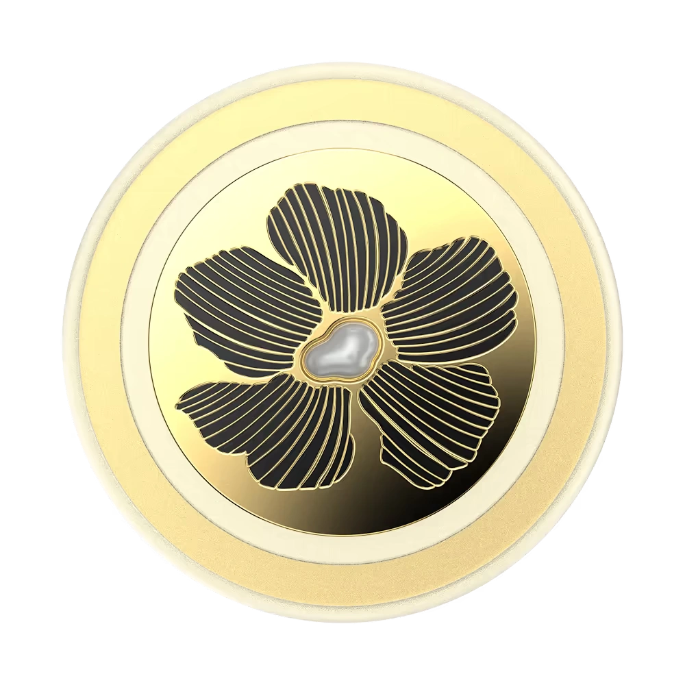 Enamel Mae Flower with Pearl — MagSafe PopGrip