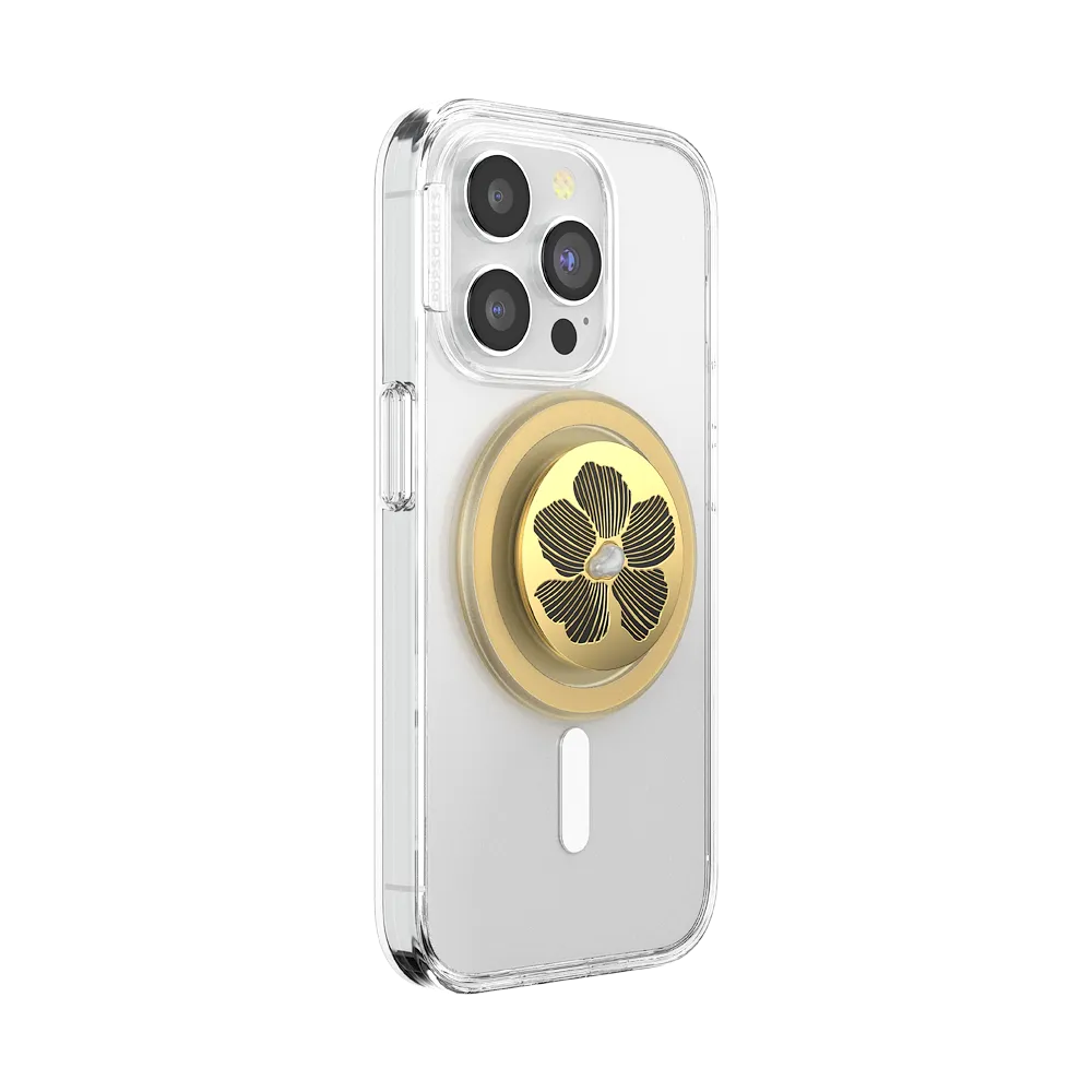 Enamel Mae Flower with Pearl — MagSafe PopGrip