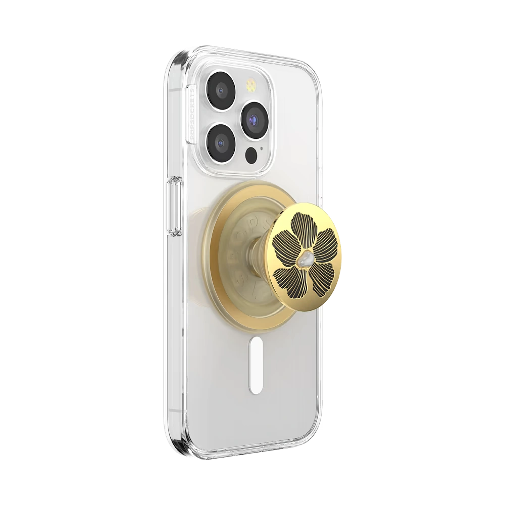 Enamel Mae Flower with Pearl — MagSafe PopGrip